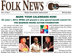 WFMA Folk News Clip Winter 2013