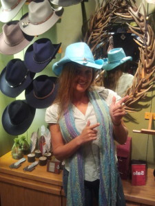 Desiree ready for her Texas Site Visit Adventures! We love her cowboy hat!