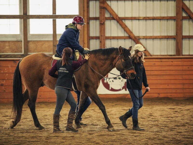 Therapeutic Riding at Madison Fields for Autistic Adults