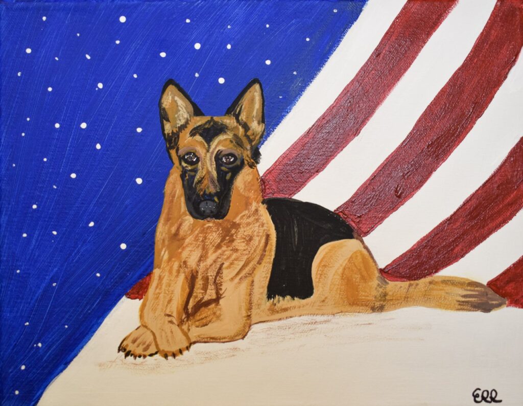 All-American Dog by Artist Erin Rosales