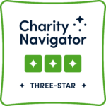 Badge that says, "Charity Navigator Three-Star"